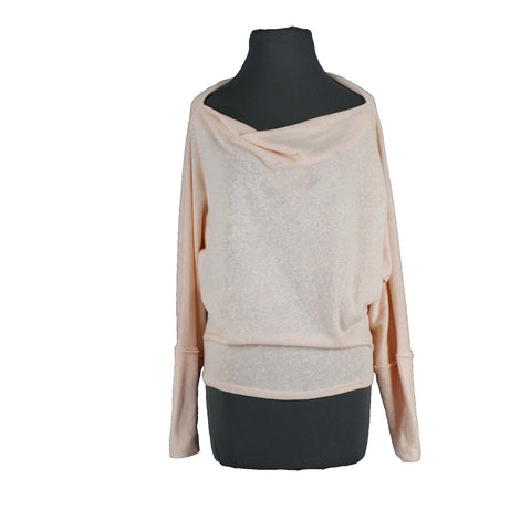 We The Free Sz SP Peach Orange Flowy Off Shoulders Polyester Cotton Top