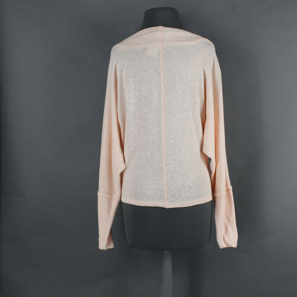 We The Free Sz SP Peach Orange Flowy Off Shoulders Polyester Cotton Top