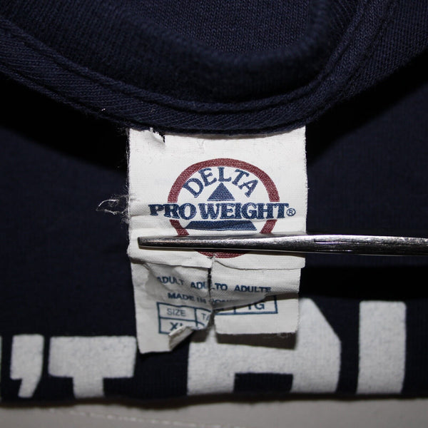 Delta Pro Popeye Sz XL Navy Blue White Graphic 100% Cotton Tee Shirt