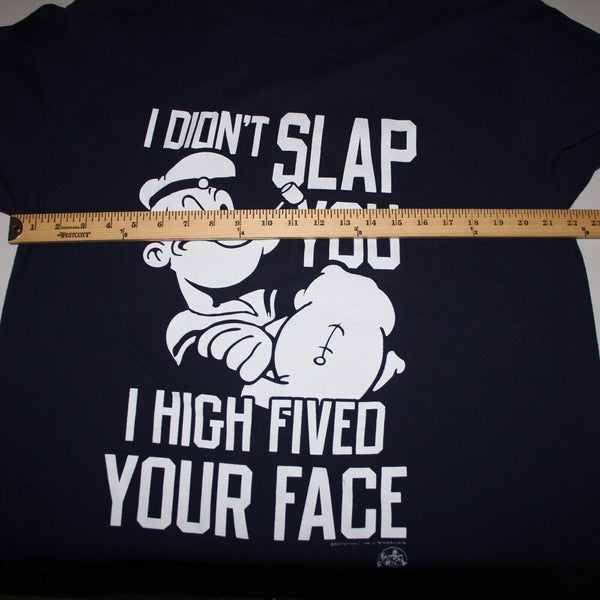 Delta Pro Popeye Sz XL Navy Blue White Graphic 100% Cotton Tee Shirt