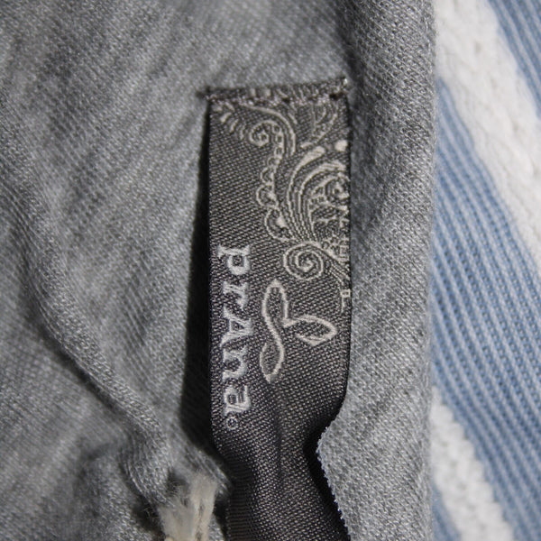 Prana NEW $79 Sz S Blue White Striped Round Neck Organic Cotton Polyester Dress