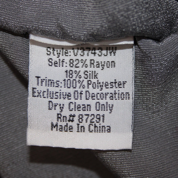 Johnny Was JWLA Top Sz M Gray Multi Color Velour Embroidered Rayon Silk Top