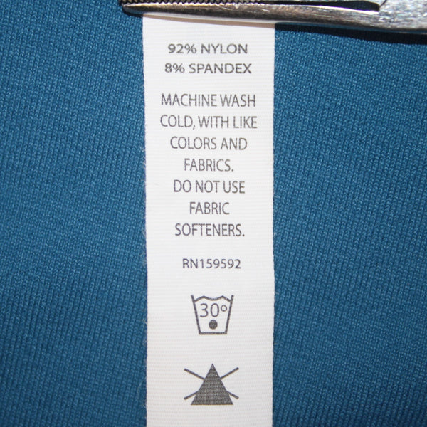 Glyder Active Wear Top Sz L Blue Racerback Eyelet Back Nylon Spandex AW Top