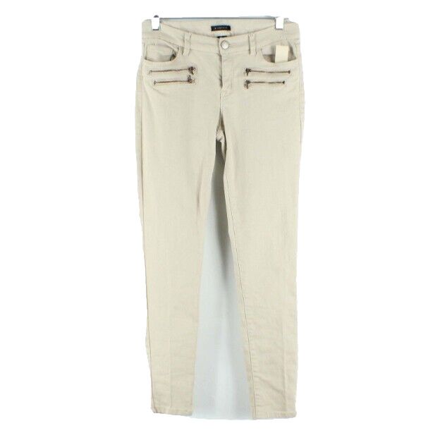 Metaphor Sz 4 x 29 Beige Zip Detail Cotton Spandex Skinny Pant