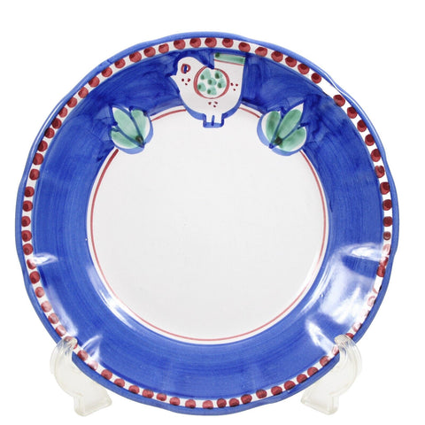 Solimene Blue White Green "Chicken" Pollame Dishwasher Safe 10" Dinner Plate
