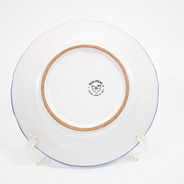 Solimene Blue White Green "Chicken" Pollame Dishwasher Safe 10" Dinner Plate
