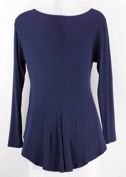 Jude NEW $105 Sz XS Navy Front Zipper Rayon Spandex Jersey Top