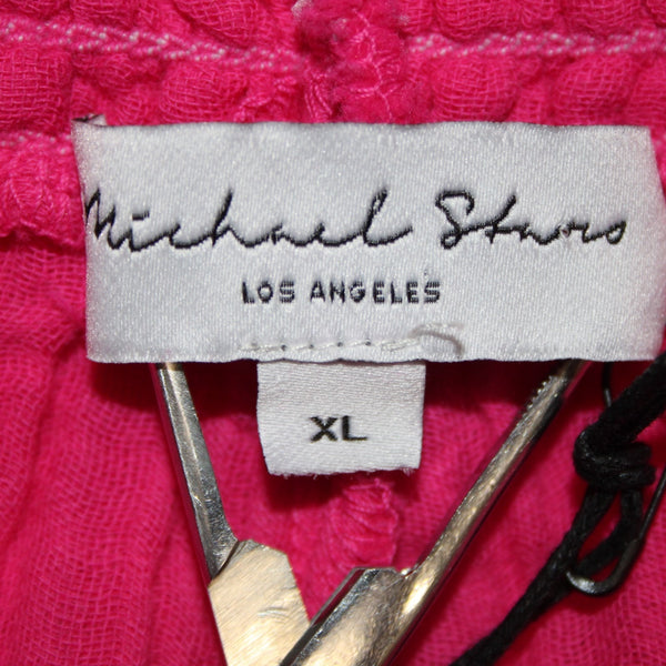 Michael Stars Top NEW $98 Simone Sz XL Magenta Pink Double Gauze Cotton Tube Top