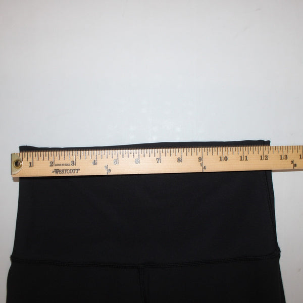 Lululemon AW Pant Sz 6 x 30 Black Mesh Ruch Pull On Nylon Lycra Elastane AW Pant