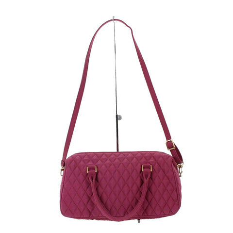 Vera Bradley Sz 8 x 13 Purple Quilted Fabric Convertible East West Purse