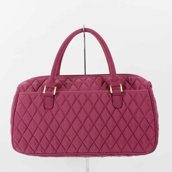 Vera Bradley Sz 8 x 13 Purple Quilted Fabric Convertible East West Purse