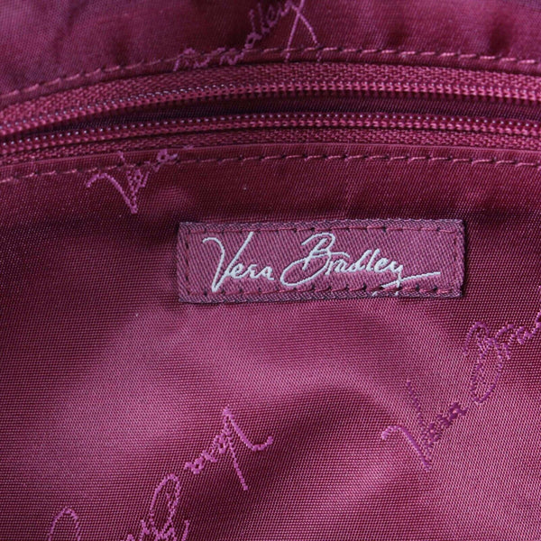 Vera Bradley Sz 8 x 13 Purple Quilted Fabric Convertible East West Purse