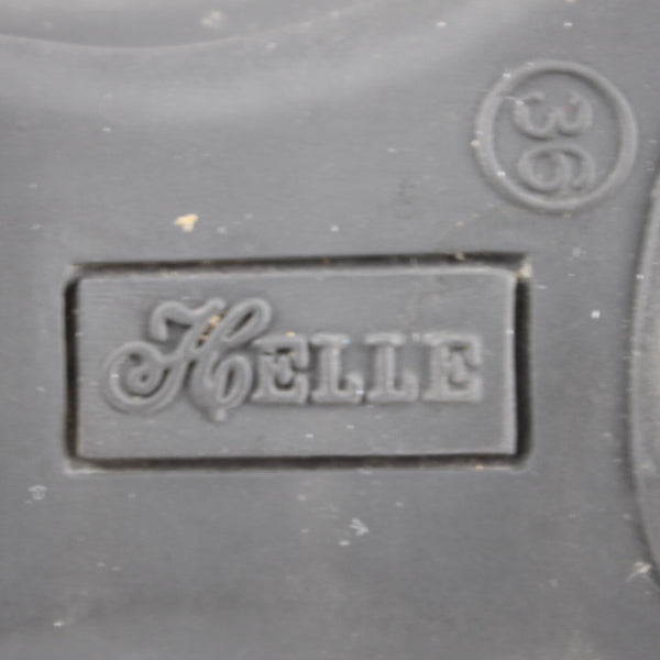 Helle Comfort Shoes Sz 36 Black Croc Embossed Rhinestones Patent Leather Fabric