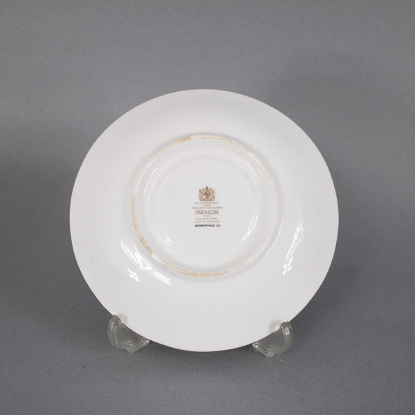 Paragon Teacup With Saucer Meadow Vale LL White Pink Floral Teacup With Saucer