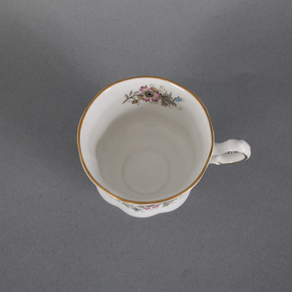 Paragon Teacup With Saucer Meadow Vale LL White Pink Floral Teacup With Saucer