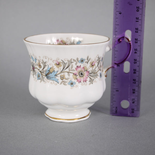 Paragon Teacup With Saucer Meadow Vale LL White Pink Floral Teacup With Saucer