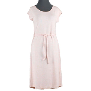 Talbots NEW $80 Sz P Peach Hi Lo 2Pc Belted Open Back Rayon Blend Knit Dress