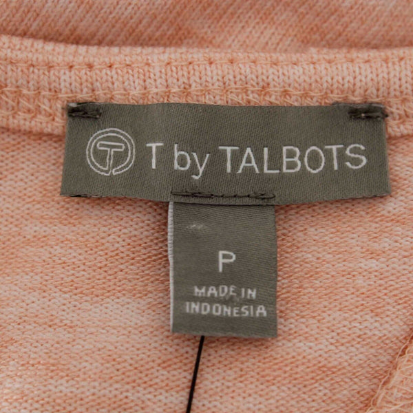 Talbots NEW $80 Sz P Peach Hi Lo 2Pc Belted Open Back Rayon Blend Knit Dress
