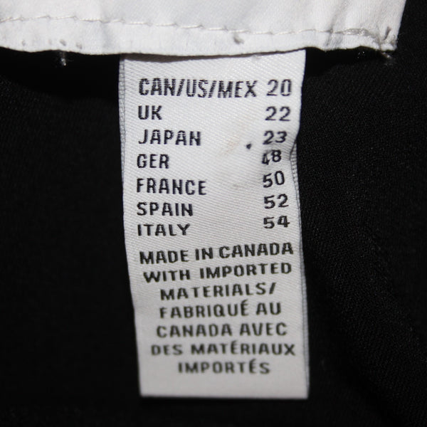 Joseph Ribkoff Top Sz 20 Black Collared Mesh Ribbed Polyester Spandex Top