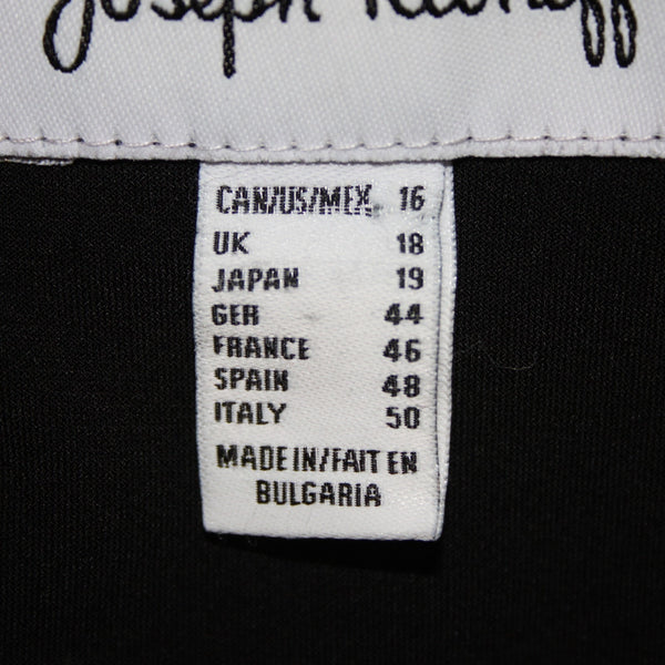 Joseph Ribkoff Dress Sz 16 Black Silver Studded Layered Body Con Poly Dress