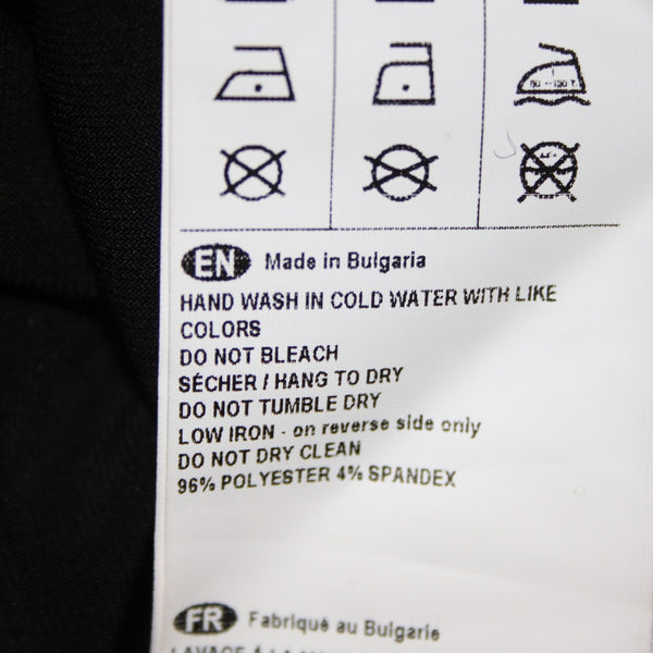 Joseph Ribkoff Dress Sz 16 Black Silver Studded Layered Body Con Poly Dress