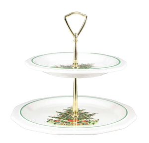 Pfaltzgraff Christmas Heritage 2-Tier Serving Tray