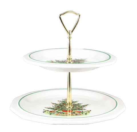 Pfaltzgraff Christmas Heritage 2-Tier Serving Tray