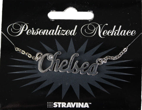 CHELSEA Name NEW Silvertone Rhinestone 14.5" w 4.5" Multi Ring Extender Necklace