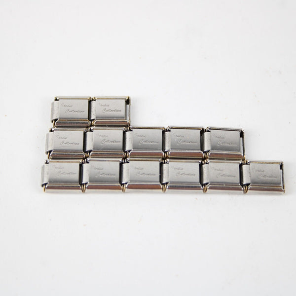 Italia Collection Stainless Steel Stretch Chain Link Italian Charm 13 Links