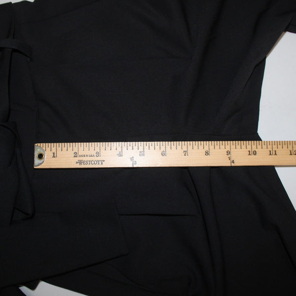 Maje Pant NEW $295 Paris Sz 34 x 30 Black Belted Tie Ankle Poly Virgin Wool Pant