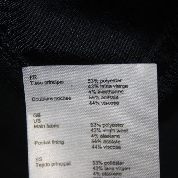 Maje Pant NEW $295 Paris Sz 34 x 30 Black Belted Tie Ankle Poly Virgin Wool Pant