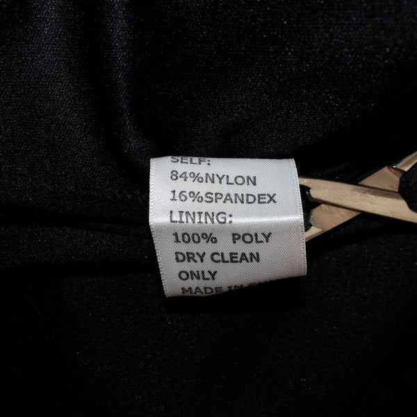 Tadashi Sz M x 33 Black Sheer Lined Elastic Waist Nylon Blnd Poly Knit Pant