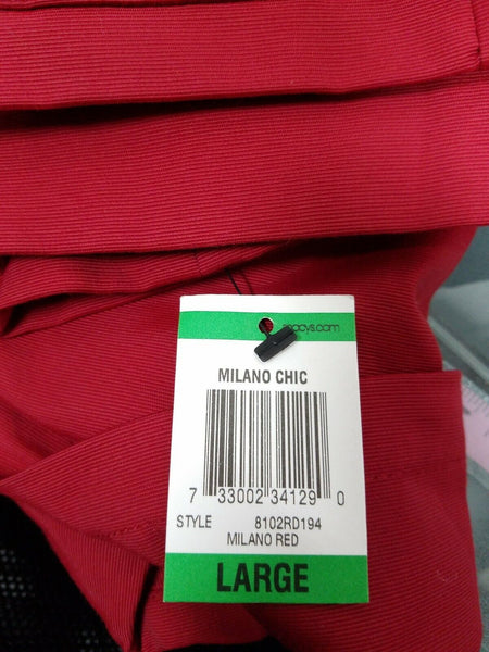 Alfani NEW L Milano Red Back Buckle Detail Nylon Cotton Blend Lined Jacket