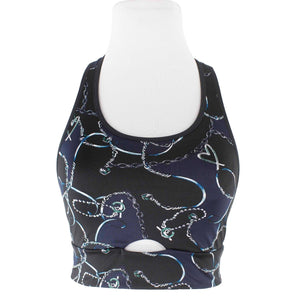 Victoria Sport Sz SP Black Navy White Racerback Poly Elastane AW Sports Bra