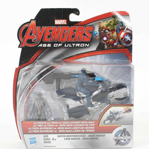 Hasbro Avengers Ultimate Ultron VS. Iron Leader Iron Man With Motorcycle