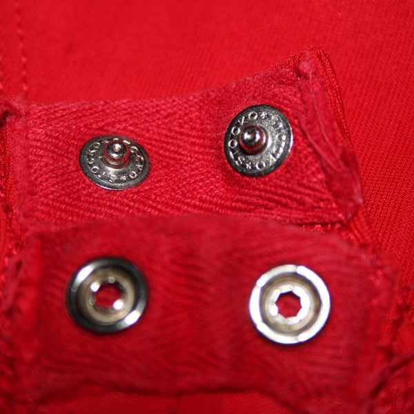 Kippys XS S No Size Red Silver Rhinestones Collared No Fabric Label AS IS Top