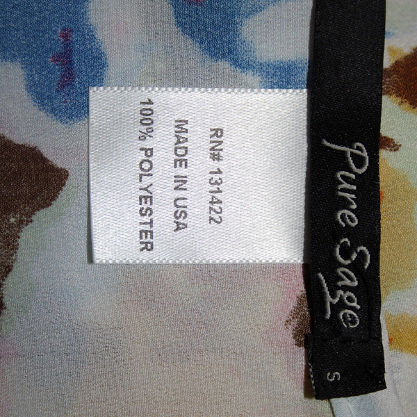 Pure Sage NEW $84 Sz 4 White Multi Print Adjustable Drawstring 100% Poly Dress