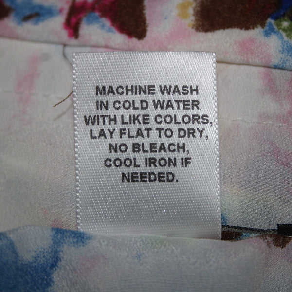 Pure Sage NEW $84 Sz 4 White Multi Print Adjustable Drawstring 100% Poly Dress