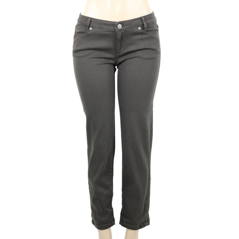 J Jill NEW $89 Denim Sz 2P x 29 Dark Olive Green Straight Leg Cotton Pant