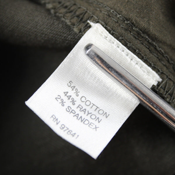 J Jill NEW $89 Denim Sz 2P x 29 Dark Olive Green Straight Leg Cotton Pant