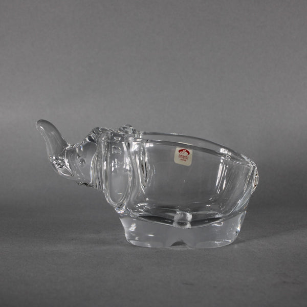 Sasaki Elephant Bowl 3 x 6 Crystal Elephant Bowl