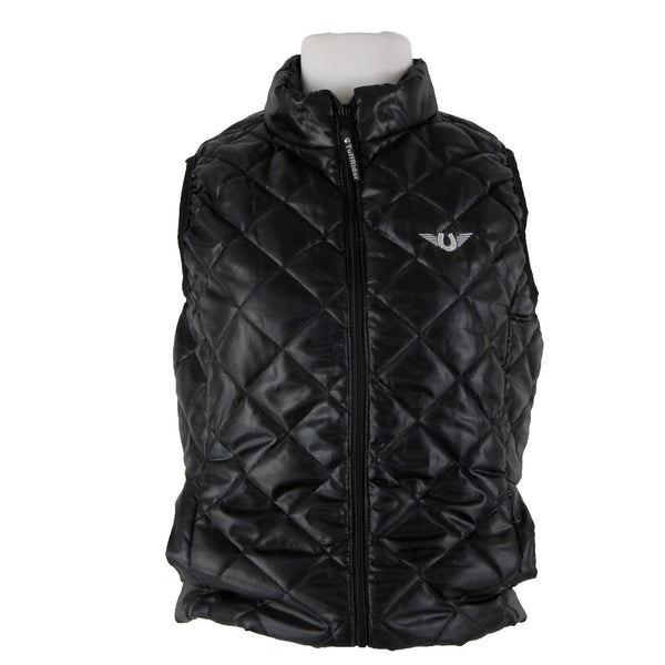Tuff Rider Sz S Black Alpine Diamond Quilted Collared Zipper 100% Polyester Vest