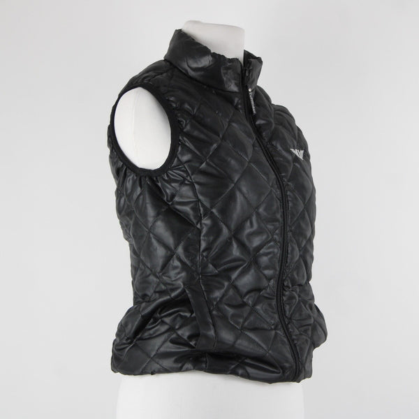 Tuff Rider Sz S Black Alpine Diamond Quilted Collared Zipper 100% Polyester Vest