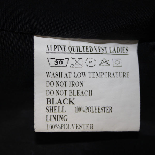 Tuff Rider Sz S Black Alpine Diamond Quilted Collared Zipper 100% Polyester Vest