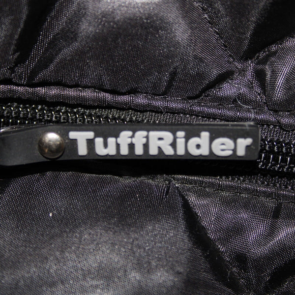 Tuff Rider Sz S Black Alpine Diamond Quilted Collared Zipper 100% Polyester Vest