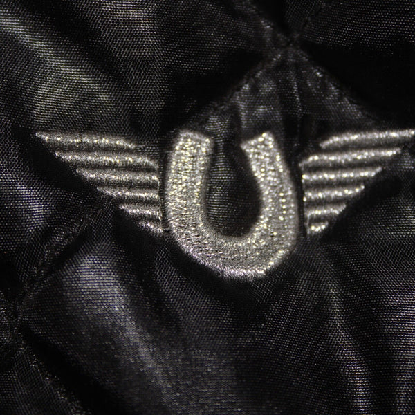 Tuff Rider Sz S Black Alpine Diamond Quilted Collared Zipper 100% Polyester Vest