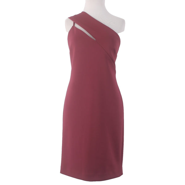 Marciano Dress Sz L Burgundy Red One Shoulder Polyamide Spandex Bodycon Dress