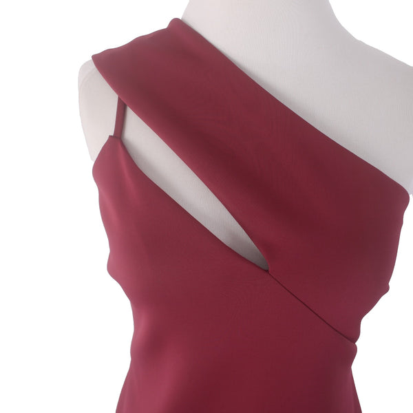 Marciano Dress Sz L Burgundy Red One Shoulder Polyamide Spandex Bodycon Dress