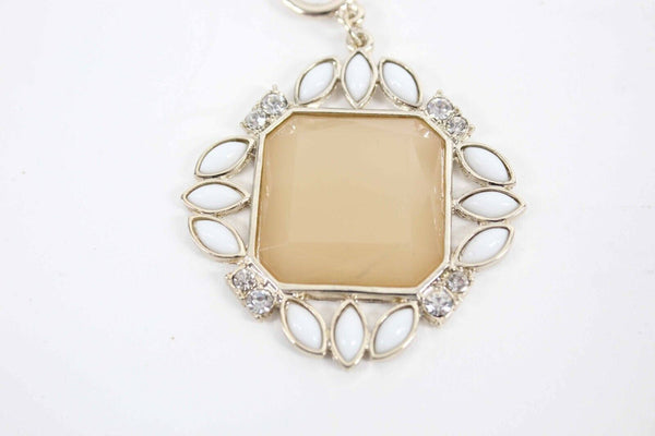 White House Black Market NEW $55 35" Tan Multi Pendant Chain Necklace
