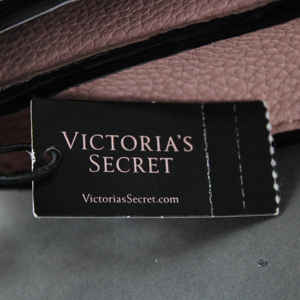 Victorias Secret NEW Pink Black 7 x 4 x 3 Faux Leather Wristlet Purse